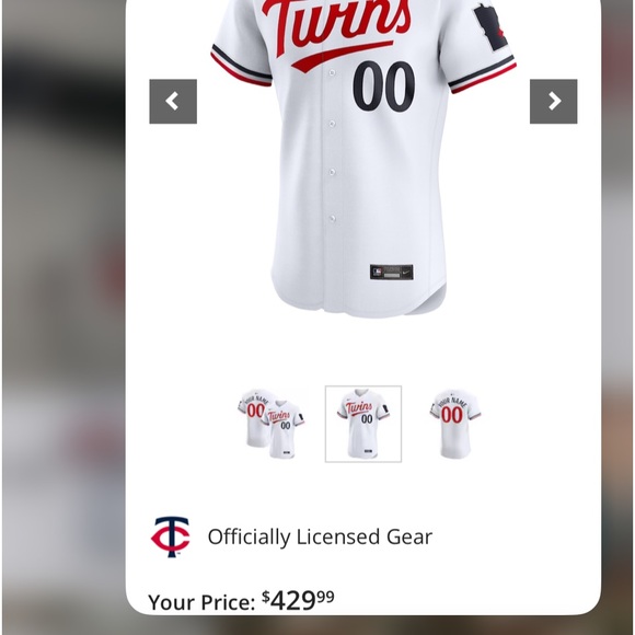 Minnesota Twins Nike Elite Custom Jersey -White